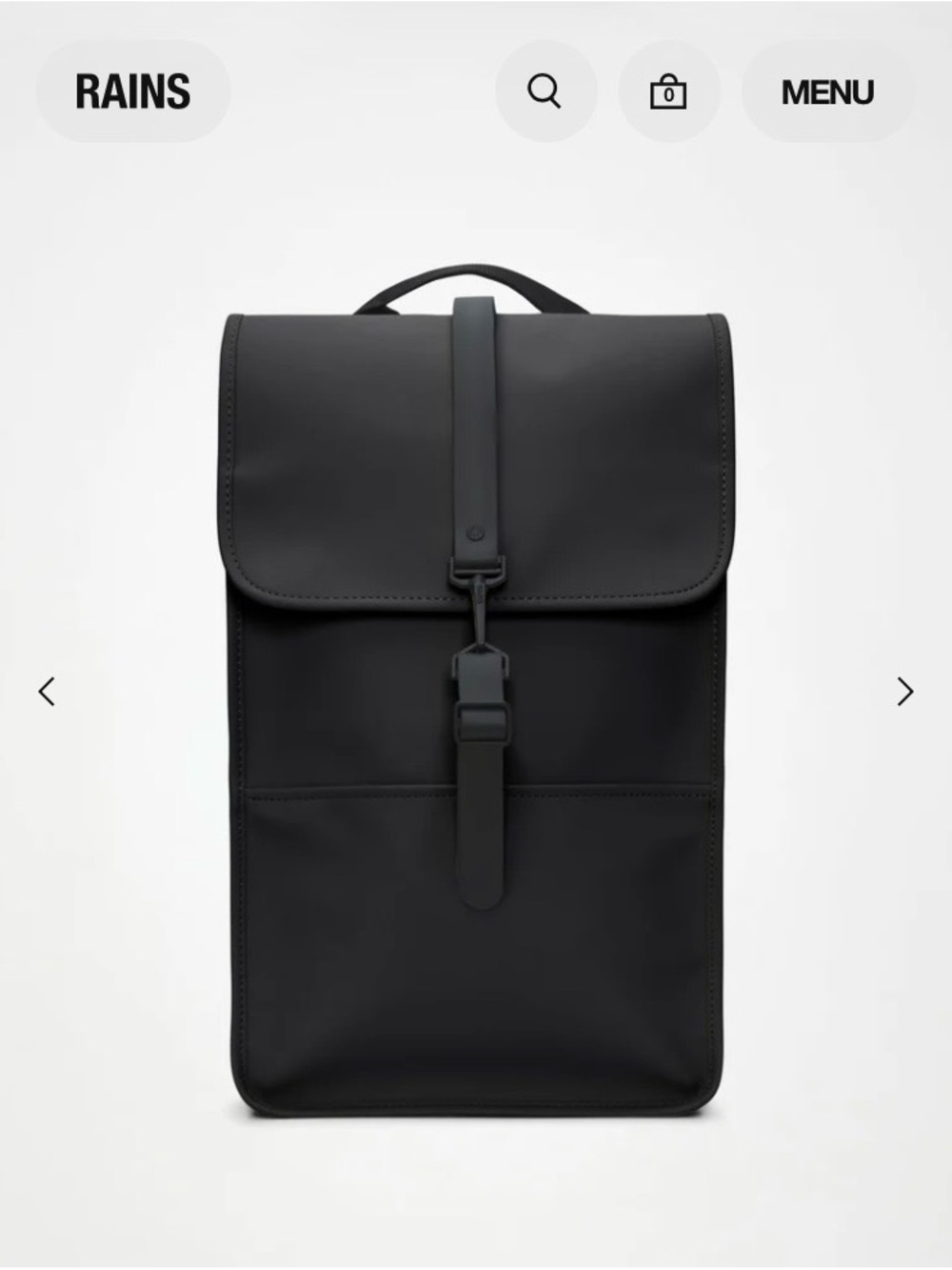 Rains Waterproof Minimal Contemporary Backpack NWT